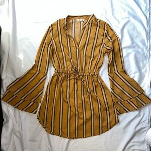 Bell Sleeved Mini Dress